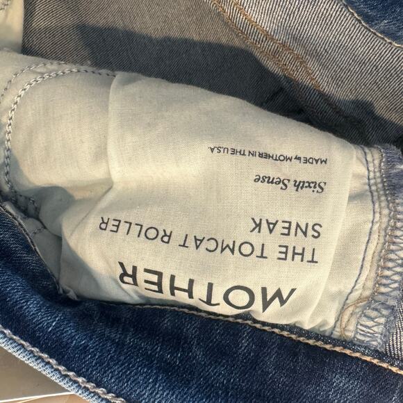 Mother The Tomcat Roller Sneak High Rise Wide Leg Jeans in Sixth Sense 28 NWT - Picture 8 of 14